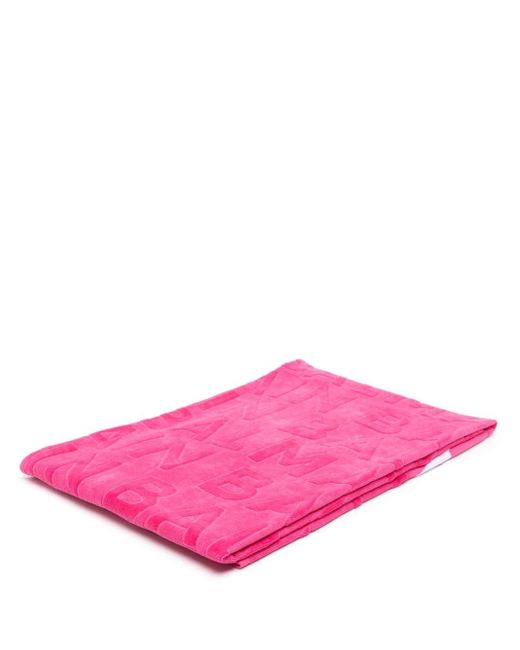 Balmain Pink Logo-jacquard Beach Towel