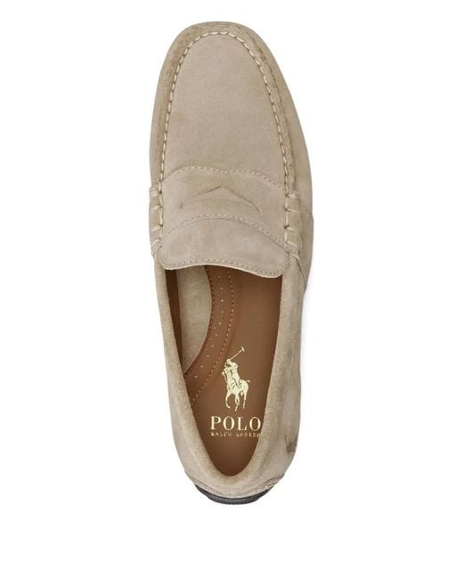 Polo Ralph Lauren Natural Reynold Hand-Stitched Suede Loafers for men