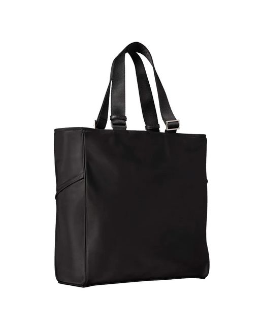 Calvin Klein Black Logo-Patch Tote Bag for men