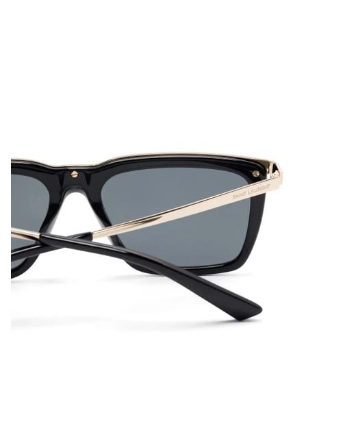 Saint Laurent Black Square-Frame Sunglasses for men