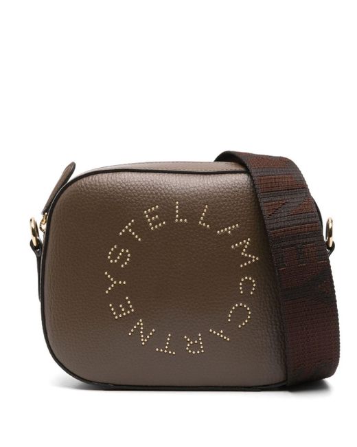 Stella McCartney Brown Logo-embellished Cross Body Bag