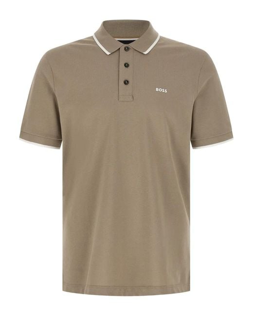 Boss Multicolor Logo-detail Polo Shirt for men