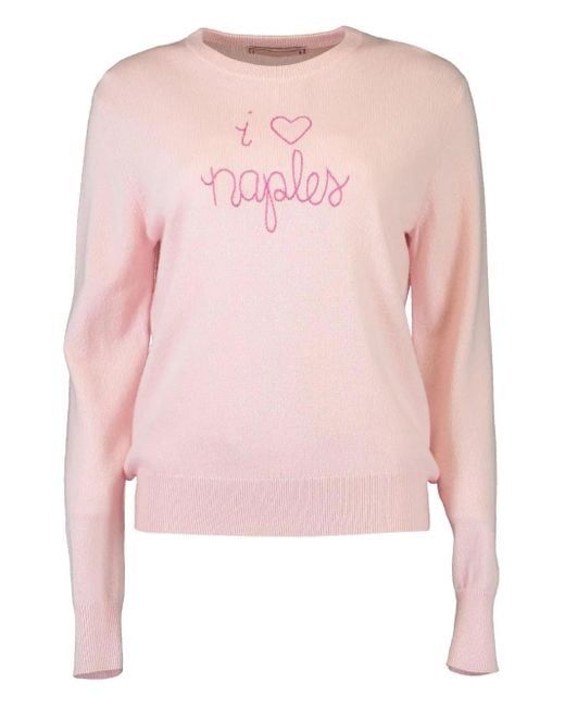 Lingua Franca Pink I Love Naples Sweater