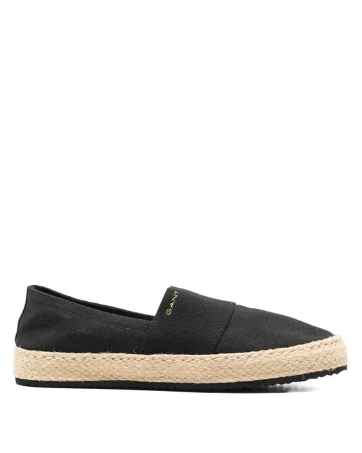 Gant Black Raffiaville Rope Espadrilles