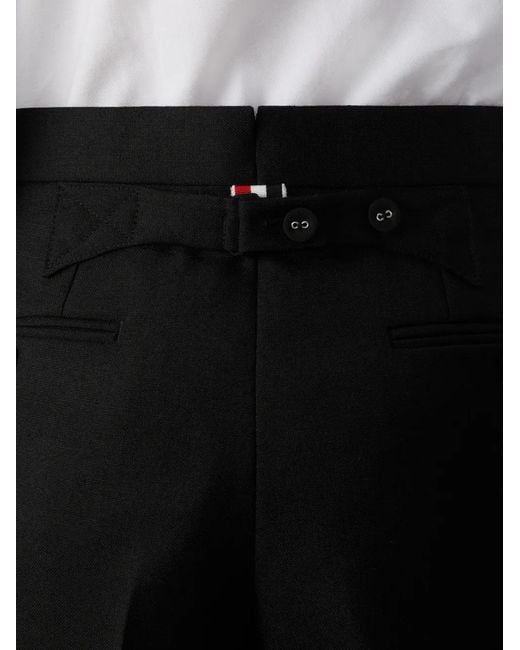 Thom Browne Black Button Bermuda Shorts