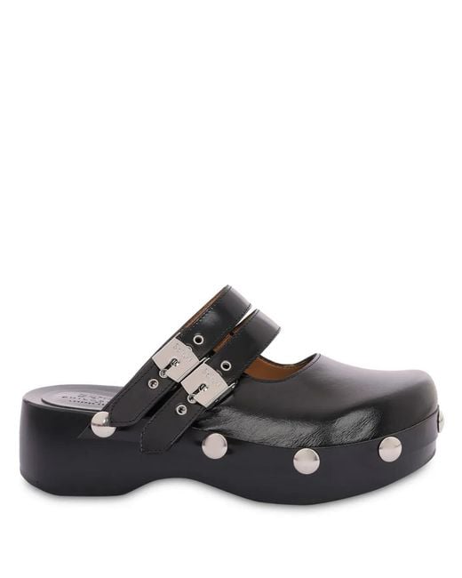 Philosophy Di Lorenzo Serafini Black Buckle-Fastening Closed Clogs