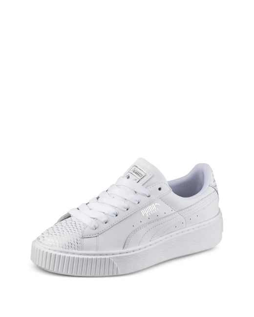 PUMA White Platform Ocean Sneakers