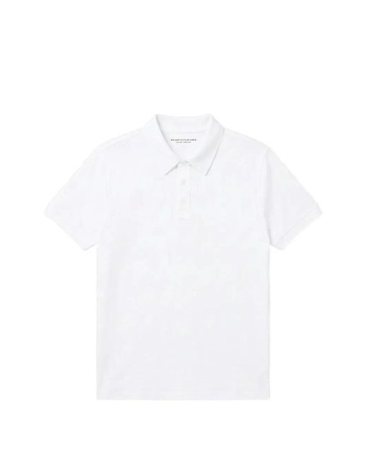Majestic Filatures White Short-Sleeve Polo Shirt for men