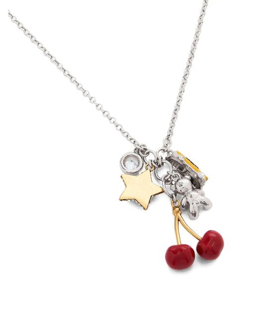 Marc Jacobs White Trinket Charm Cluster Necklace