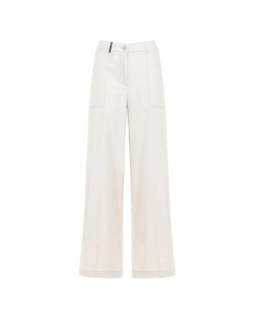 Peserico White Patch Pocket Trousers