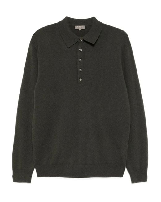 N.Peal Cashmere Black Greenwich Polo Shirt for men