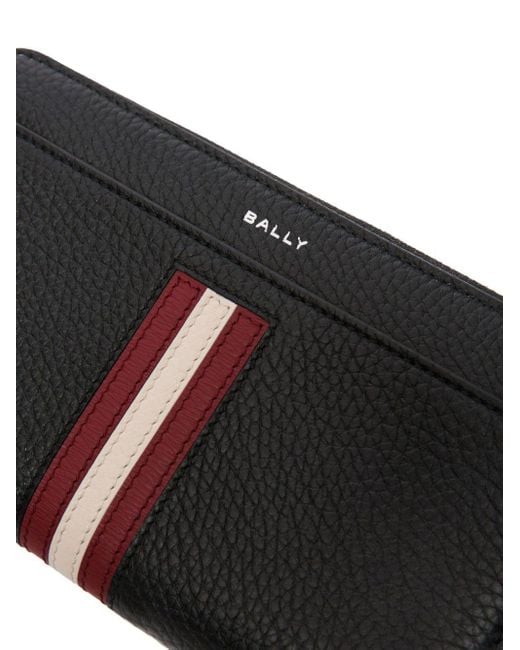 Bally Black Logo-print Leather Wallet for men