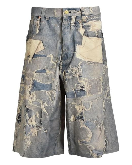 メンズ KAMIYA トロンプルイユ ショートパンツ Gray