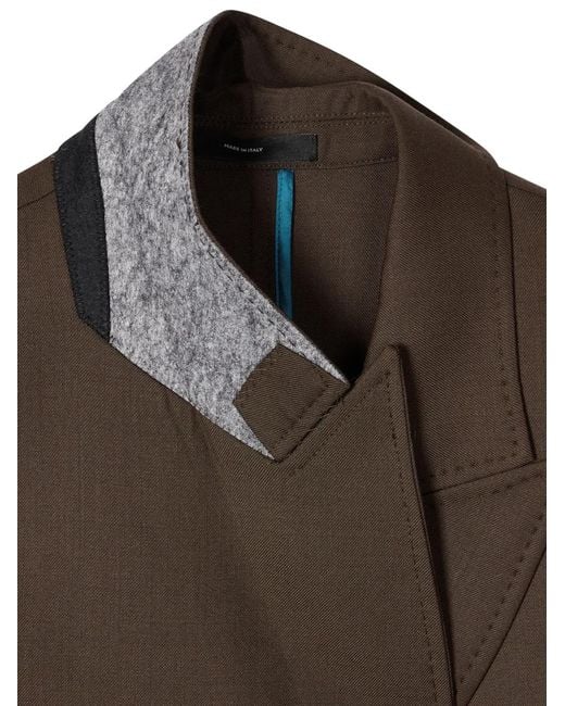 Paul Smith Brown Double-Breasted Pocket Blazer