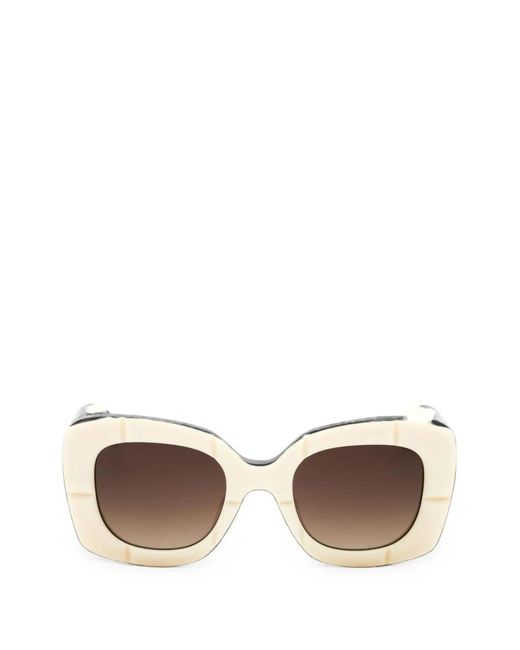 Kate Spade Natural Josey Oversized Square-Frame Sunglasses