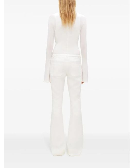 Pantalon Zippé Iellipse Courreges en coloris White