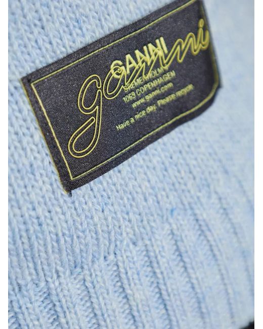 Ganni ハーフスリーブ カーディガン Blue