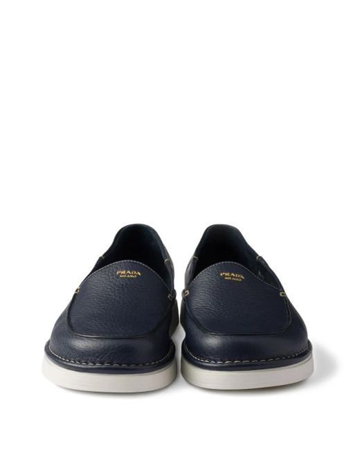 Mocasines texturizados Prada de hombre de color Blue