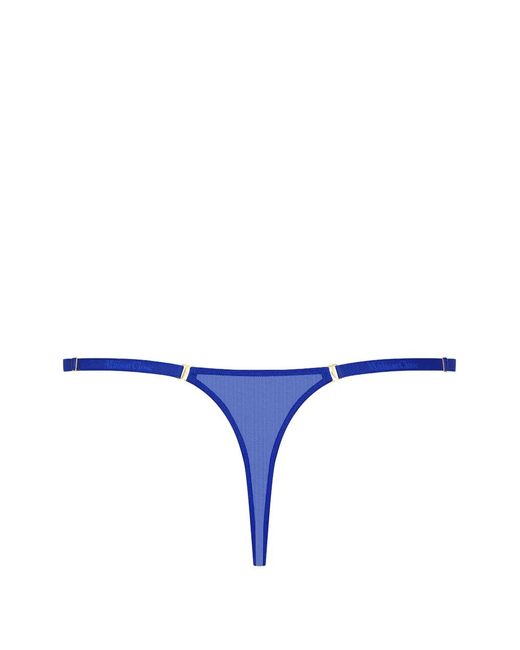 Tanga Corps À Corps Neon Mini Maison Close de color Blue