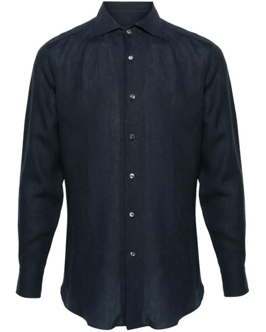 メンズ Brioni リネンシャツ Blue