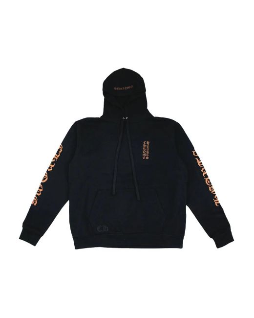 Chrome Hearts Blue Logo-Sleeve Hoodie for men
