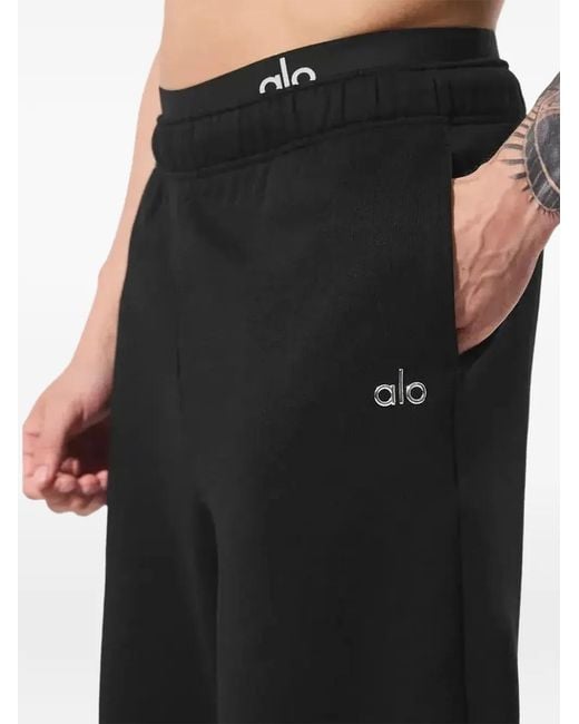 Alo Yoga Black Accolade Straight-Leg Track Pants for men