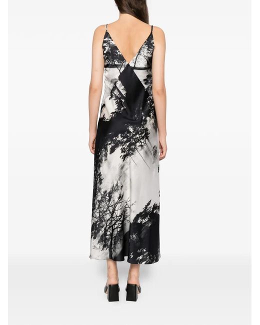 Saiid Kobeisy Black Printed Midi Dress