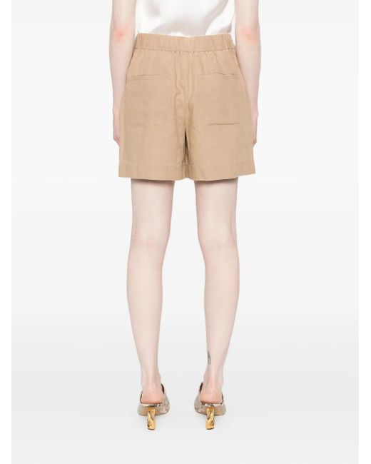 Vince Natural Buttoned Knee-Length Shorts