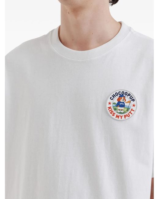Chocoolate White Logo-Patch T-Shirt for men