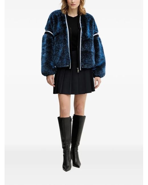 Guess Blue Katia Striped-Trim Jacket