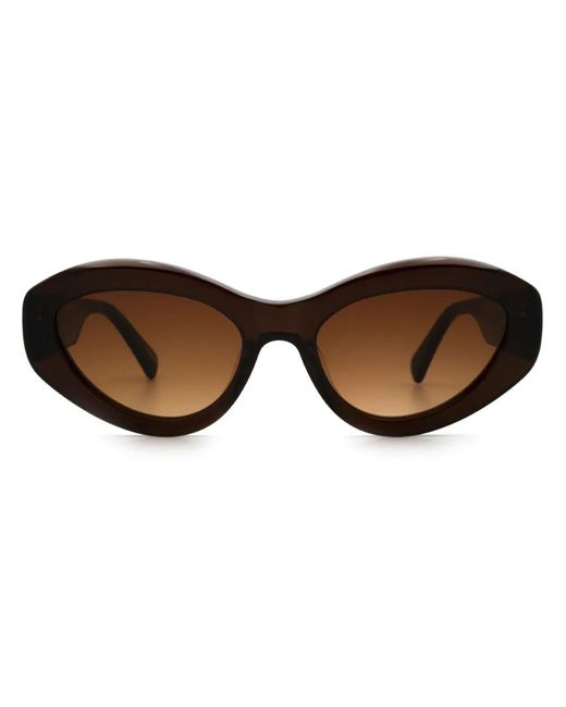 Chimi Brown 09 Cat-Eye Frame Sunglasses