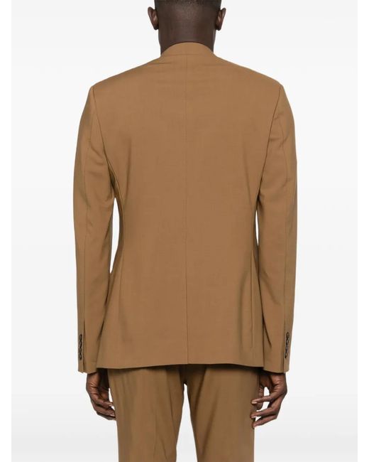Sandro Brown Double-Breasted Blazer for men