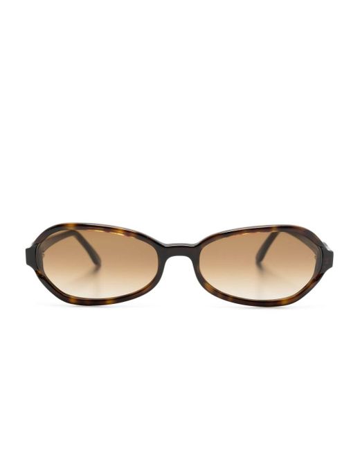 Our Legacy Drain Tortoiseshell Oval-frame Sunglasses Natural