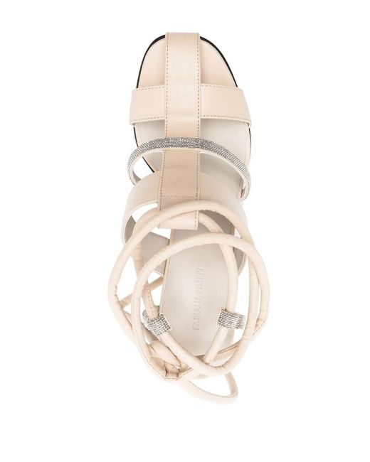 Fabiana Filippi White 100Mm Leather Sandals