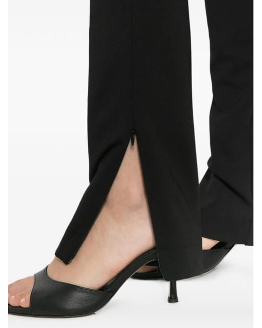 ERMANNO FIRENZE Black Zip-Hem Slim-Fit Trousers