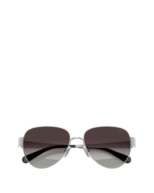 COACH Gray Pilot-Frame Sunglasses
