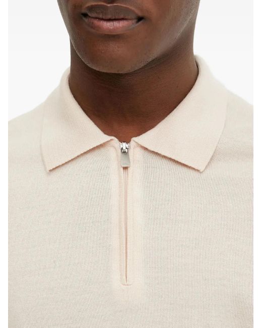From Future White Zip-Detail Polo Shirt for men