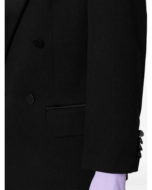 Victoria Beckham Black Wool-Blend Tuxedo Jacket