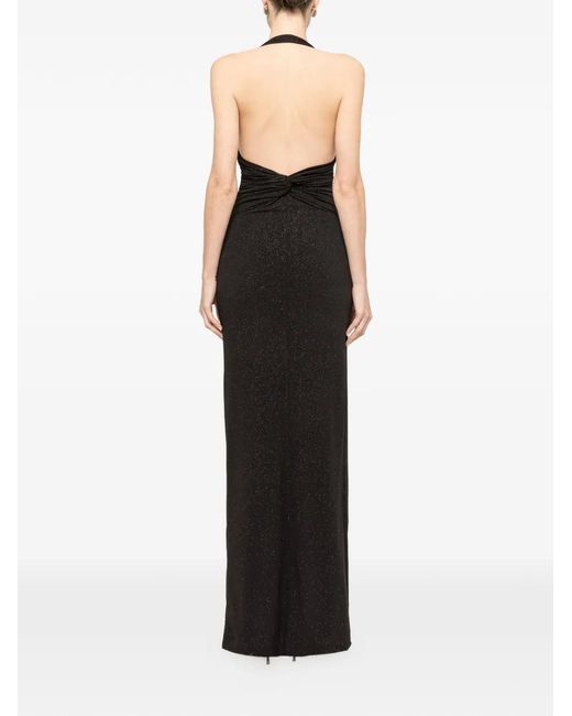 Nissa Black Backless Maxi Dress
