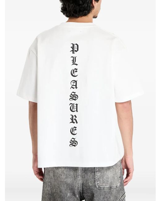 T-Shirt À Col À Logo Pleasures pour homme en coloris White