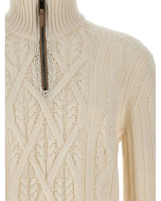 Jersey L-Harpreno con media cremallera Boss de hombre de color White