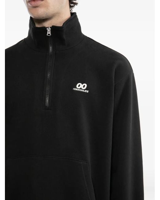 Chocoolate Sweatshirt Mit Reißverschluss in Black für Herren