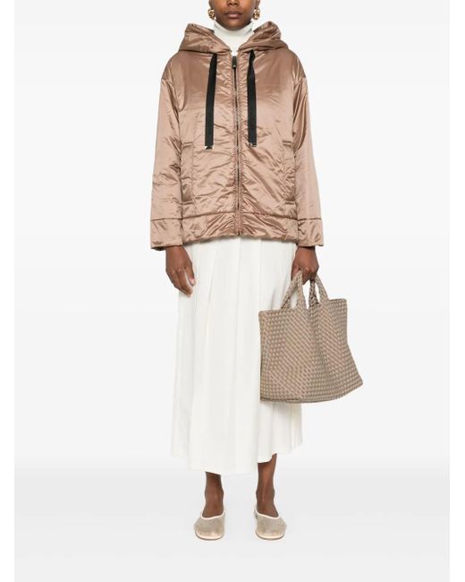 Max Mara Natural Zip-Up Bomber Jacket