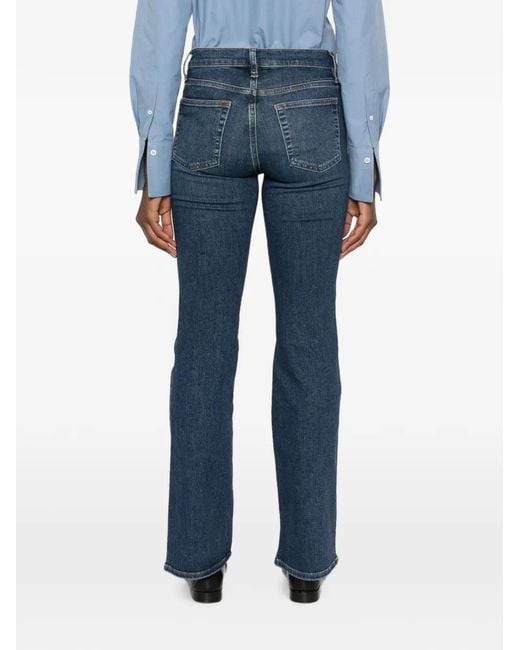 FRAME Blue The Rodeo Washed Flared Denim Jeans