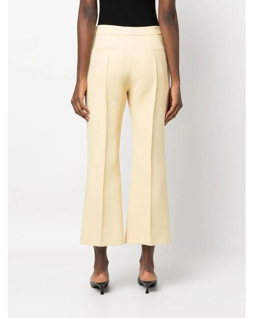 Jil Sander Cropped Broek in het Natural