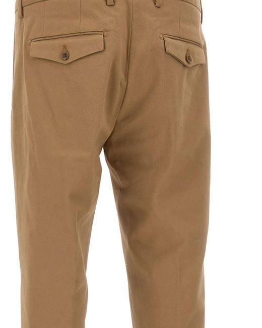 Myths Natural Pleated Cotton Trousers for men