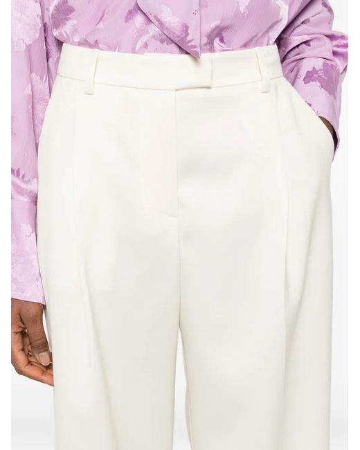 LaDoubleJ White Pleated Trousers