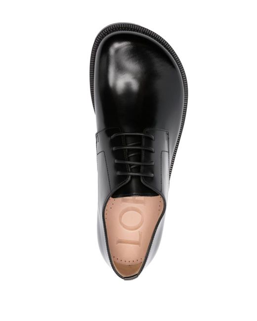 Loewe Black Lace-up Leather Derby Shoes for men