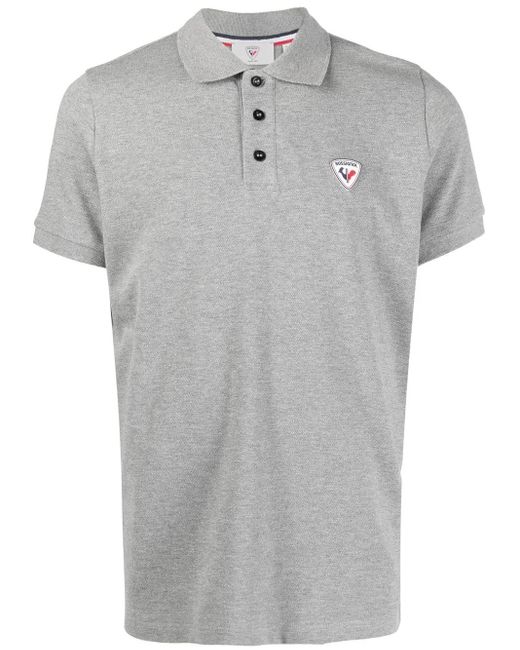 Rossignol Gray Logo-Applique Polo Shirt for men