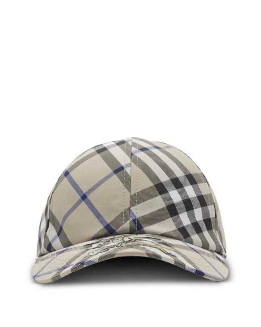 Burberry Baseballkappe mit Check-Muster in Gray für Herren